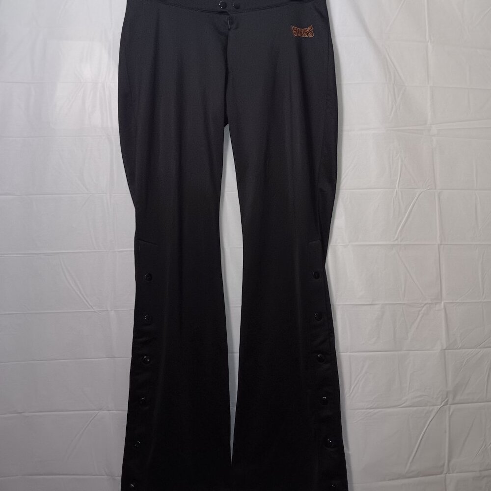 GUESS JEANS AUTHENTIC FLARE TRACK STYLE PANTS WITH SEMI BREAKAWAY LEG